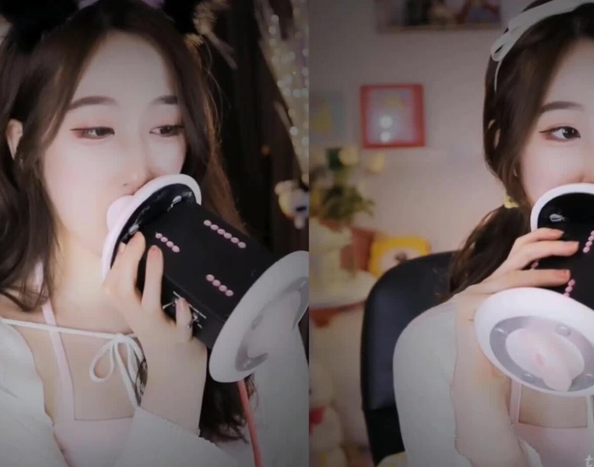 虎牙 绮夏ASMR福利白思芦荟胶口蔷